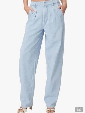 PAIGE Bella Pleated Jeans- Size 27